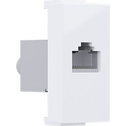 MODYS ΠΡΙΖΑ ΔΙΚΤΥΟΥ ΛΕΥΚΗ 1 ΣΤ. RJ45 CAT.6 ΜΕ ΘΩΡΑΚΙΣΗ IP20 ACA - 10101312433