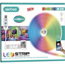 Εύκαμπτη Αδιάβροχη Ταινία LED 5 Μέτρων RGB WIFI USB 5V με Τηλεχειριστήριο AERBES