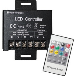 LED Controller με Τηλεχειριστήριο RF για Ταινίες RGB 20A 240W/12V 480W/24V & RF REMOTE ACA - RGB4-RF20K