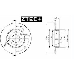 ΔΙΣΚΟΠΛΑΚΕΣ ZTEC+ FIAT PUNTO-SEICΕ.(240*11) BD1745τιμή1τμχ