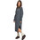 Funky Buddha Midi Καθημερινό Φόρεμα Πλεκτό Ανθρακί FBL012-139-13