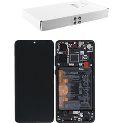 HUAWEI P30 ΟΘΟΝΗ OLED + TOUCH SCREEN + LENS + FRAME + BATTERY 02354HMG BLACK ORIGINAL SERVICE PACK