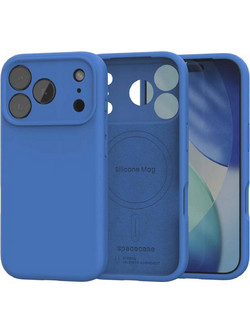 Θήκη iPhone 17 Pro Max Spacecase Silicone Mag Case Σιλικόνης με MagSafe - Blue (5905719132231)