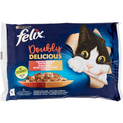 Purina Felix Doubly Delicious with Meat Mix in Jelly 4x85gr
