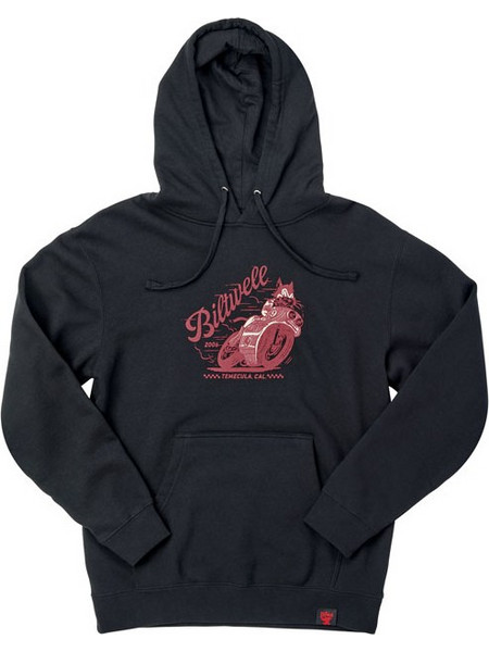 Biltwell Φούτερ με Κουκούλα Fast Cat μαύρο | Hoodie black
