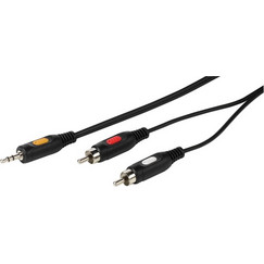 VIVANCO AUDIO CONNECTION 3.5mm JACK CABLE to 2x RCA 2.5m black