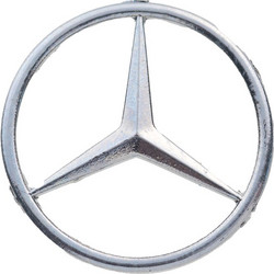 Aυτοκόλλητο - logo για κέλυφος κλειδιού MERCEDES 14 mm αλουμινένιο