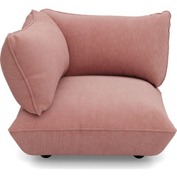 Fatboy Sumo Πολυθρόνα Γωνιακή Αριστερά Κοτλέ 108x108x90 I Soft Pink