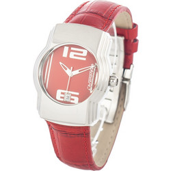 Chronotech Γυναικείο Ρολόι με Κόκκινο Δερμάτινο Λουράκι CT7279B-05