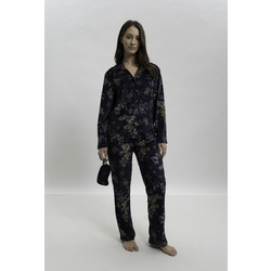 Plus size πυτζάμα με κουμπιά γυναικεία