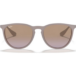Ray-Ban Erika RB4171 6000/68 Ανδρικά Γυαλιά Ηλίου Στρογγυλά Κοκάλινα Μεταλλικά Καφέ Μπεζ με Καφέ Degradee Φακό