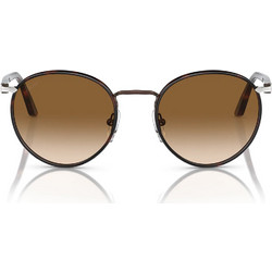 Persol 2422SJ 992/51 Ανδρικά Γυαλιά Ηλίου Στρογγυλά Μεταλλικά Μαύρα με Καφέ Degradee Φακό