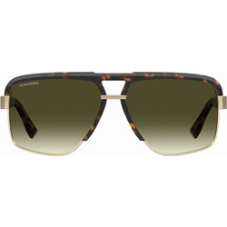 Dsquared2 D20084S 2IK/9K Ανδρικά Γυαλιά Ηλίου Aviator Κοκάλινα Μαύρα με Μαύρο Degradee Φακό