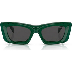 Prada PR 13ZS 16D5/S0 Ανδρικά Γυαλιά Ηλίου Τετράγωνα Κοκάλινα Πράσινα με Μαύρο Polarized Φακό
