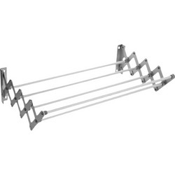 M5-100CM Πτυσσόμενη Βιδωτή Απλώστρα Ρούχων Τοίχου Αλουμινίου 100x46x5cm με Μήκος Απλώματος 6m