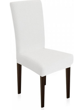 Κάλυμμα Καρέκλας Ελαστικό Elegance Λευκό Lino Home Λευκό