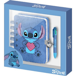Σετ Σημειωματάριο με κλειδαριά + στυλό Disney Lilo + Stitch plush Diary + pen 09263