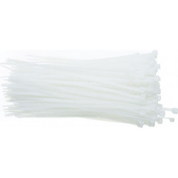 CABLEXPERT NYLON CABLE TIES 250x3.6MM FROST+UV RESISTANT (100PCS/BAG) WHITE NYTFR-250x3.6-W