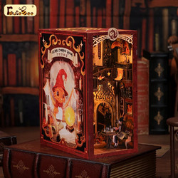 BOOK NOOK KIT - DIY - Flame Common Room - 226pc & LED Light