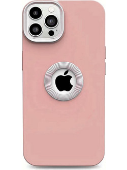 Θήκη με Προστασία Κάμερας για iPhone 14 Plus, σομόν/λευκή
