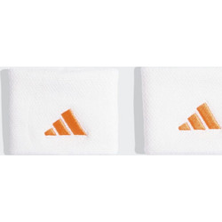 adidas Small Tennis Wristbands x 2 White / Pure Orange