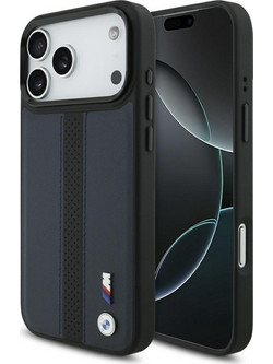 BMW M Perforated Stripe Logo MagSafe Case for iPhone 17 Pro Max - Navy Blue