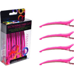 Κλίπς Framar Sectioning Hair Pink Σετ 4τεμ