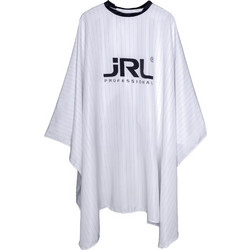 JRL White Cape with Stripes - Μπέρτα Κουρέματος Λευκή με διακριτική, λεπτή ρίγα