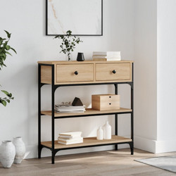 vidaXL Κονσόλα Τραπεζιού Sonoma Oak 72,5x25x75 εκ Μηχανικής Ξυλείας 834186
