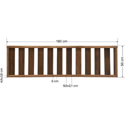 Ξύλινος φράχτης κλειστού τύπου 180x50cm-Tesias Group