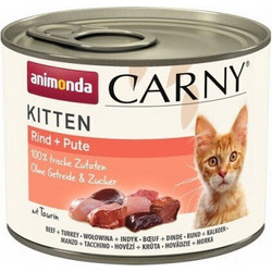 Animonda Carny Kitten with Beef & Turkey Hearts 200gr