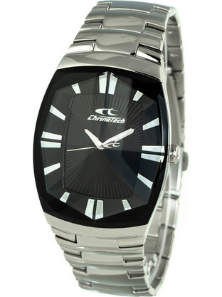 Chronotech Ανδρικό Ρολόι με Ασημί Μεταλλικό Μπρασελέ CT7065M-02M