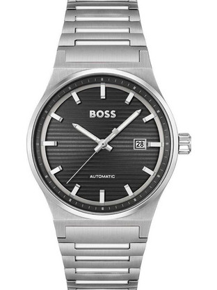 Hugo Boss Candor Automatic Ανδρικό Ρολόι Αυτόματο με Ασημί Μεταλλικό Μπρασελέ 1514117