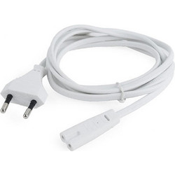 CABLEXPERT POWER CORD EU INPUT 2PIN PLUG WHITE 1,8M