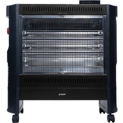 Gruppe NGF-24BFH Black Σόμπα Χαλαζία 2400W με Θερμοστάτη και Ανεμιστήρα
