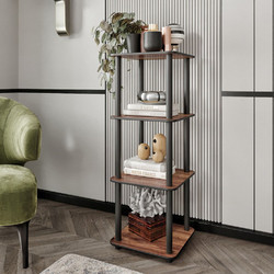 Βιβλιοθήκη Bookcase 4 Tiers Square - Walnut 282Ptr1136 (34x106x34 cm)