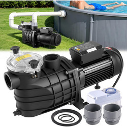 VEVOR Αντλία Πισίνας 3000W, Μέγ. Ροή 35,000 L/H, Μονοτάχυτη, AC 220-240V, 2860 RPM, Μέγ. Ύψος 19μ, με Χρονοδιακόπτη 24 Ωρών & Καλάθι Φίλτρου DSYCGLBOZDS3ITJKP001V2