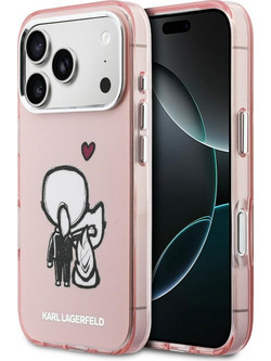 Karl Lagerfeld Karl & Choupette Back MagSafe Θήκη Cover Pink (iPhone 17 Pro)