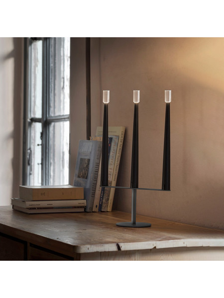 NEMO LIGHTING Nemo Sorrento 3x | Επαναφορτιζόμενο Επιτραπέζιο Φωτιστικό LED Κηροπήγιο (SRT LDN 13)