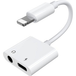 Joyroom S-Y104 headphone adapter Lightning - Lightning / mini jack 3.5mm - white