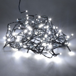 Epam 200 Λαμπάκια Χριστουγεννιάτικα LED σε Σειρά Ψυχρό Λευκό με Πράσινο Καλώδιο 13m