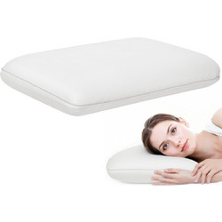 HOMCOM Μαξιλάρι Memory Foam με Γρήγορη Επανφορά και Αφαιρούμενο, Πλενόμενο Κάλυμμα, 60x40x10 cm, Κρεμ Λευκό 810-027V00CW