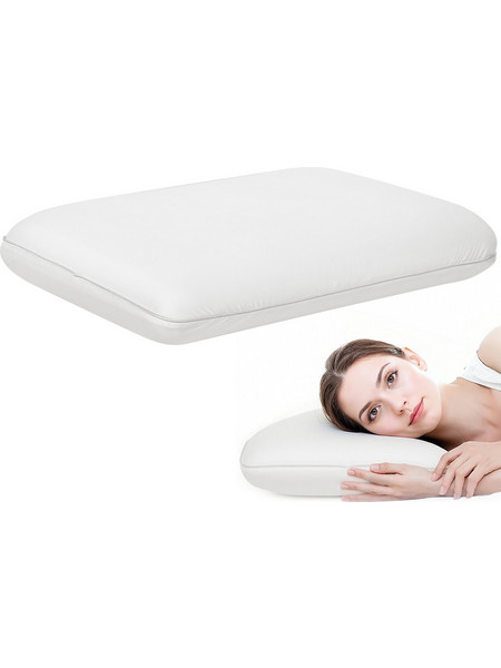 HOMCOM Μαξιλάρι Memory Foam με Γρήγορη Επανφορά και Αφαιρούμενο, Πλενόμενο Κάλυμμα, 60x40x10 cm, Κρεμ Λευκό 810-027V00CW