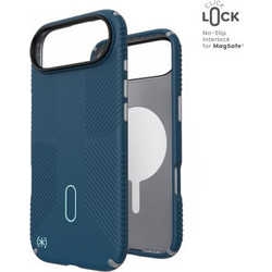 Speck Presidio2 Grip ClickLock & MagSafe - Case iPhone 17 Air (Deep Sea / Silver Metallic / Spell Blue) - (150968-3261)