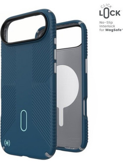 Speck Presidio2 Grip ClickLock & MagSafe - Case iPhone 17 Air (Deep Sea / Silver Metallic / Spell Blue) - (150968-3261)