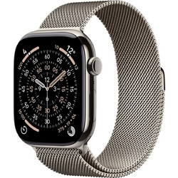 Apple Watch Series 11 Cellular 46mm Titanium Natural Milanese Loop Natural