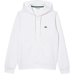 Lacoste Ανδρική Ζακέτα Φούτερ με Κουκούλα και Φερμουάρ Λευκή 3SH9626-001