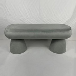 Ταμπουρέ Βελούδινο Γκρι 98x37x40εκ. ESTHETI 750-18028 - ESTHETI - 750-18028