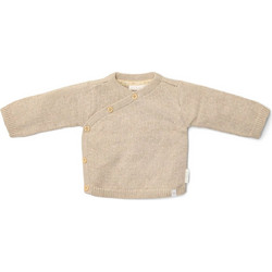 LITTLE DUTCH. Ζακέτα πλεκτή κρουαζέ Soft Beige Melee