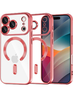 Techsuit Luxury Crystal MagSafe Back Cover Red (iPhone 17 Pro Max / 18 Pro Max)